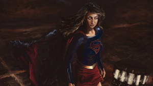 Superwoman Digital Painting Wallpaper