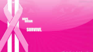 Support Breast Cancer Awareness With Pink Ribbon Wallpaper Wallpaper