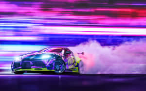 Supra Drift Neon Purple Blur Wallpaper