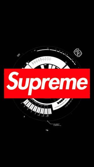 Supreme Logo On A Black Background Wallpaper