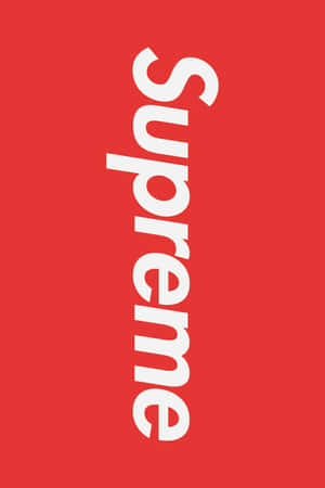 Supreme Logo On A Red Background Wallpaper