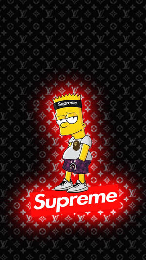 Supreme Lv Bart Simpson Wallpaper