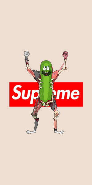 Supreme Pickle Rick Wallpaper