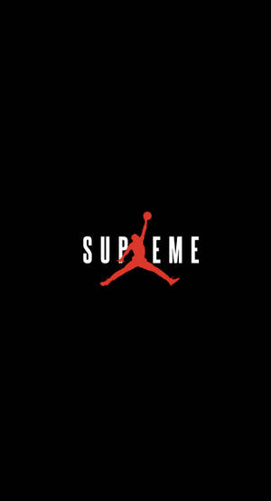 Supreme Red Jordan Logo Wallpaper