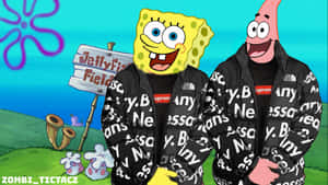 Supreme Spongebob Squarepants Tee Shirt Wallpaper