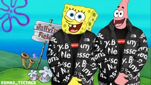 Supreme Spongebob Squarepants Tee Shirt Wallpaper