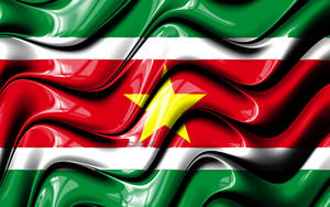 Suriname Flag Swirl Wallpaper