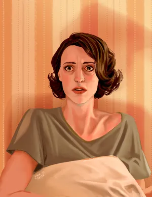 Surprised Fleabag Art Wallpaper