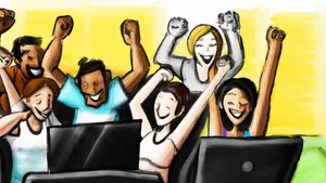 Surreal Sunset On A Beautiful Beach Wallpaper