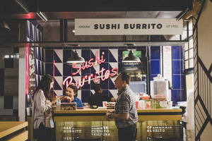 Sushi Burrito Restaurant Wallpaper