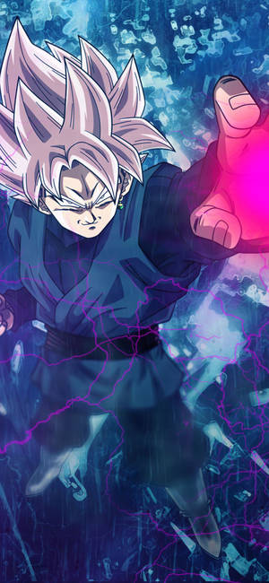 Suspended Blast Power Of Son Goku Iphone Wallpaper