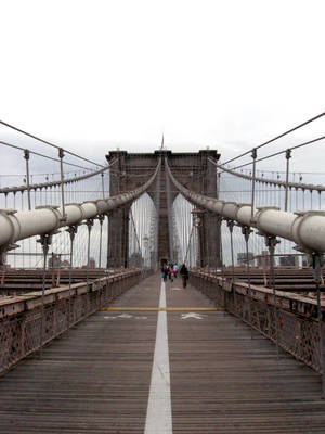 Suspenders At The Brooklyn Bridge Wallpaper