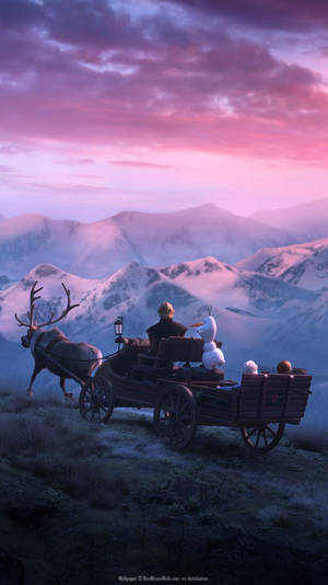 Sven And Kristoff Sled Frozen 2 Wallpaper