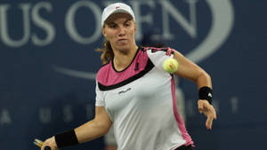 Svetlana Kuznetsova Focused On The Ball Wallpaper
