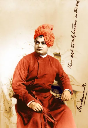 Swami Vivekananda With Text Wallpaper