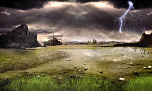 Swamp Thunderstorm Wallpaper