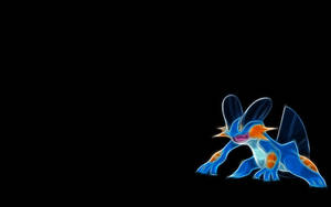 Swampert Glowing In The Dark Wallpaper