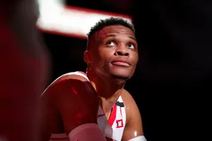 Sweaty Russell Westbrook Wallpaper