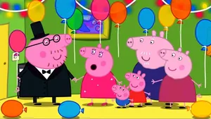 Sweet Family Of Peppa Pig Tablet Wallpaper