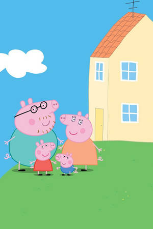 Sweet Family Peppa Pig House Wallpaper