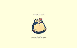 Sweet Loving Snorlax Quote Wallpaper