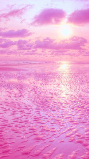 Sweet Pastel Pink Sky Background Wallpaper