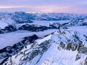 Swiss Alps Aerial View Wallpaper