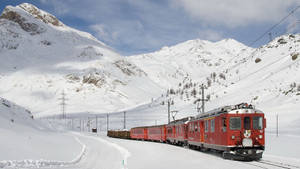 Swiss Alps Train Wallpaper