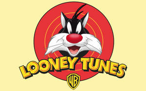 Sylvester On Looney Tunes Logo Wallpaper