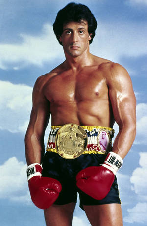 Sylvester Stallone Rocky Belt Gloves Wallpaper