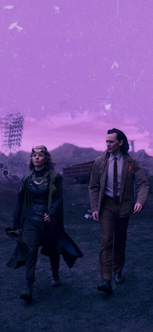 Sylvie And Loki Aesthetic Purple Sky Wallpaper