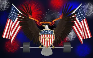 Symbolic Us Eagle Art Wallpaper