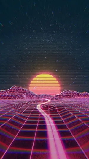 Synthwave Jungle Dark Wallpaper | Wallpaper Online