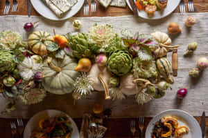 Table Decoration Fall Thanksgiving Wallpaper