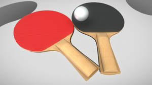 Table Tennis Racket And Ball Wallpaper