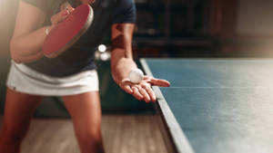 Table Tennis Serving Technique Wallpaper
