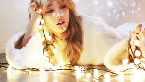 Taeyeon With Lights Wallpaper