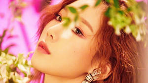Taeyeon With Nature Wallpaper