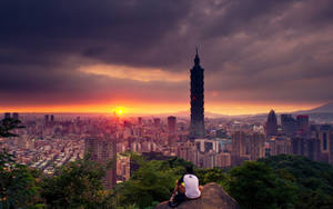 Taiwan View From Elephant Mountain Wallpaper