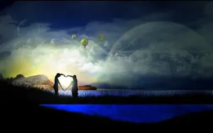 Take A Beautiful Romantic Journey With Your Partner Wallpaper