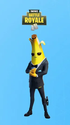 Take A Bite Out Of Victory With Peely's Epic Fortnite Outfit Wallpaper