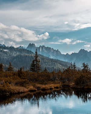 Take A Deep Breath And Enjoy The Majestic Beauty Of This Mountain Lake Wallpaper