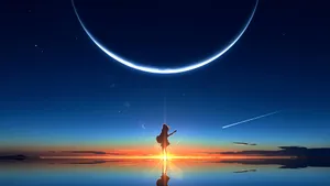 Take A Journey Beyond Our Solar System In This Breathtaking 4k Anime Space. Wallpaper