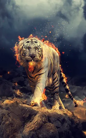 Take A Stand With Tiger Phone Wallpaper