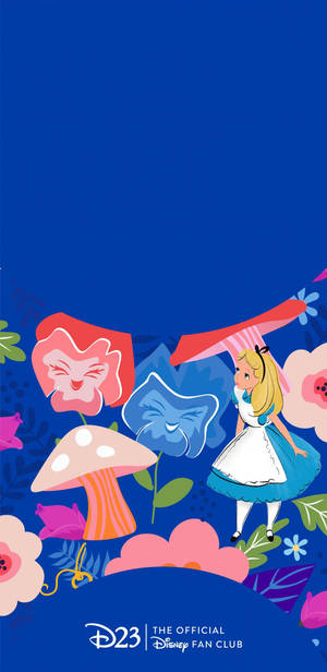 Take A Trip Down The Rabbit Hole With Alice In Wonderland Phone Wallpaper