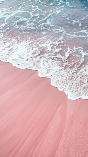 Take In The Beauty Of A Pastel Pink Beach With A Calming Aesthetic. Wallpaper