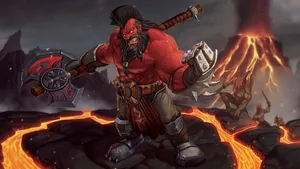 Take On The Battle With Axe Wallpaper