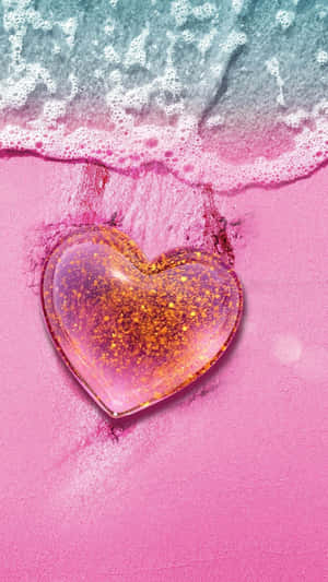 Take The Leap And Express Your Love With Glimmering Pink Hearts! Wallpaper