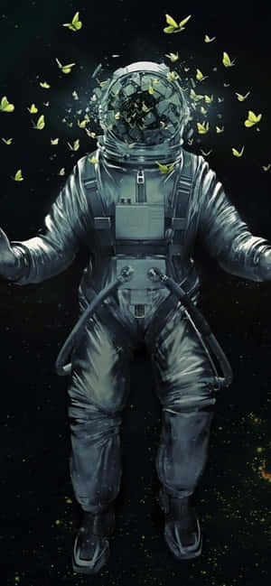 Take Your Intergalactic Adventures To The Next Level With The Astronaut Iphone. Wallpaper