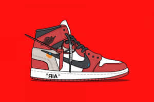 Take Your Sneaker Game To The Next Level With The Iconic Off White Jordan 1 Wallpaper